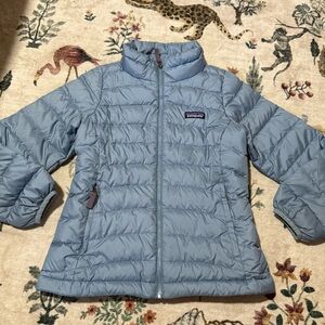 Patagonia Light Blue Quilted Jacket girls size S